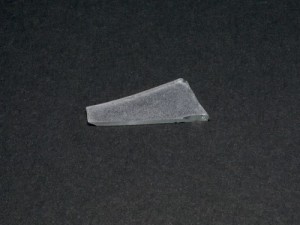 A piece of glass extracted from inside a person