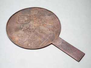 Copper hand mirror