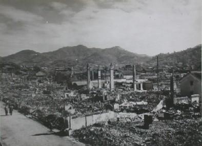 Hikiji-machi and Fukuro-machi area seen from Nagasaki Girls Commercial High School in Shin-machi