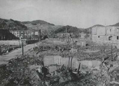 Shinkozen National School and environs seen from Honhakata-machi