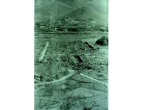 城山町１丁目高台から浦上天主堂方面を望む