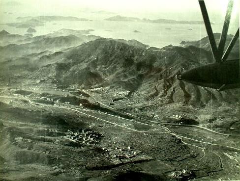 三ツ山上空から稲佐山方面を望む