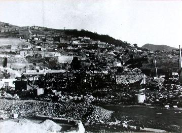 西部瓦斯長崎支店付近から西坂方面を望む