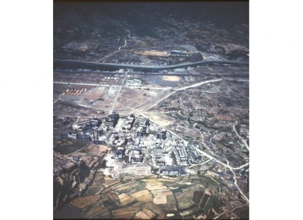 上空から見た長崎医科大学附属医院一帯