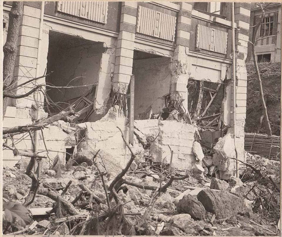 空襲と原爆の被害を受けた長崎医科大学附属医院