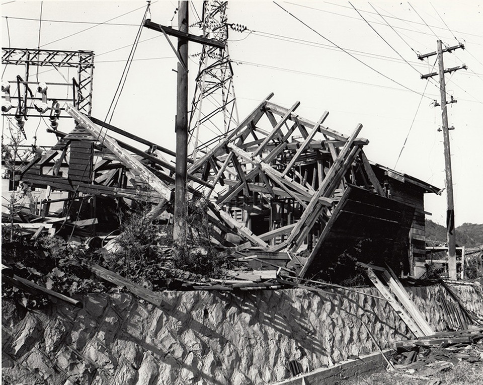 九州配電浦上変電所構内の家屋