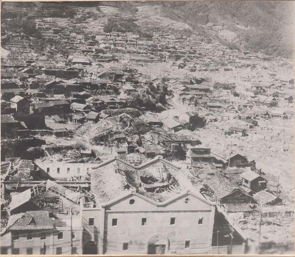 上空から見た旭町一帯