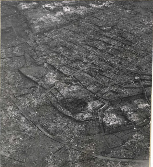 上空から見た山里町北部付近