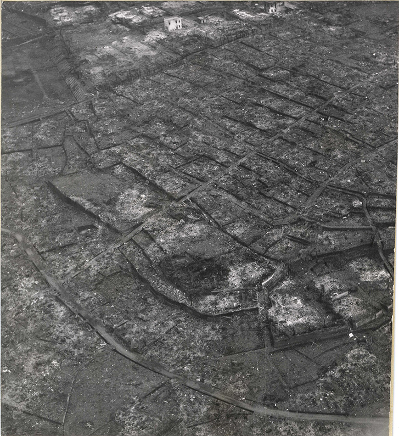 上空から見た山里町北部付近