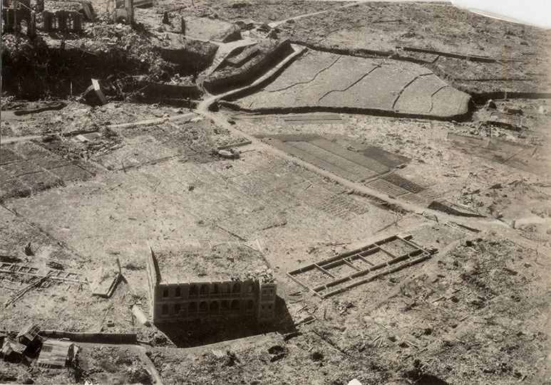 上空から見た常清実践高等女学校一帯