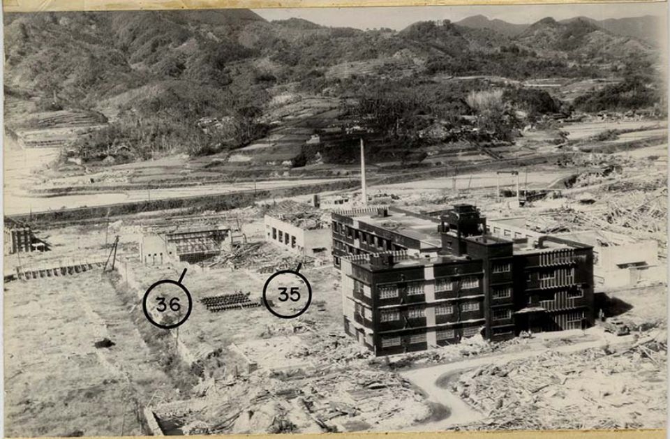 上空から見た三菱長崎兵器製作所大橋工場