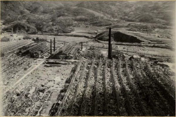 上空から見た三菱長崎兵器製作所大橋工場