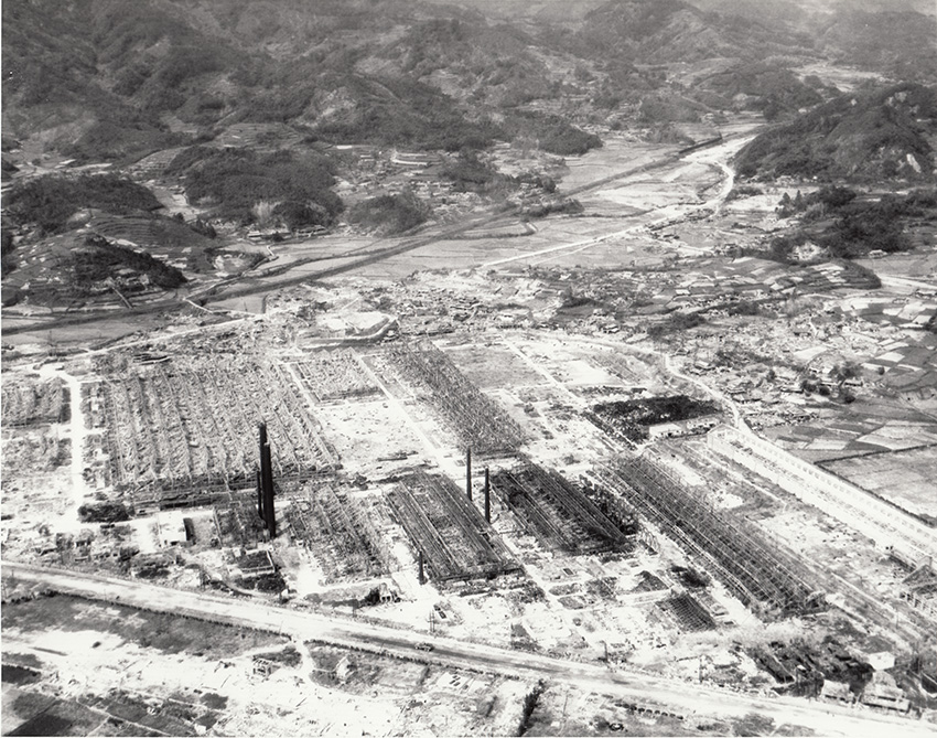(日本語) 上空から見た三菱長崎兵器製作所大橋工場一帯