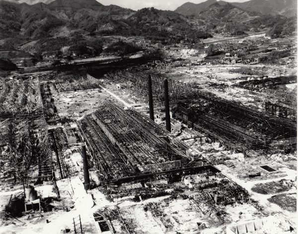 上空から見た三菱長崎兵器製作所大橋工場