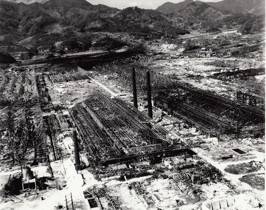 上空から見た三菱長崎兵器製作所大橋工場