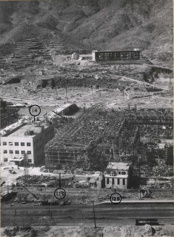 上空から見た三菱長崎製鋼所第２工場から竹ノ久保一帯