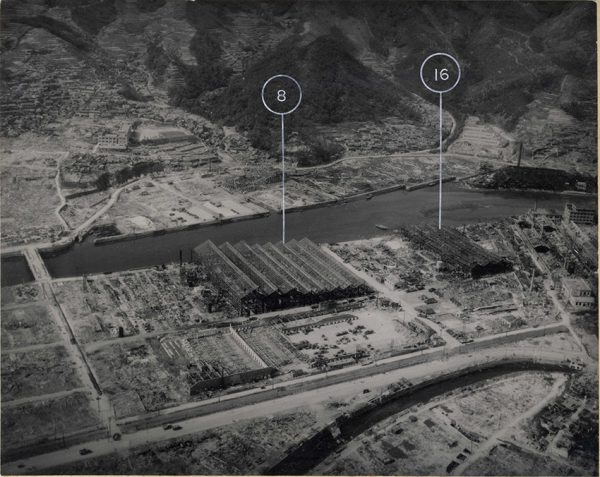 上空から見た三菱長崎造船所幸町工場全景