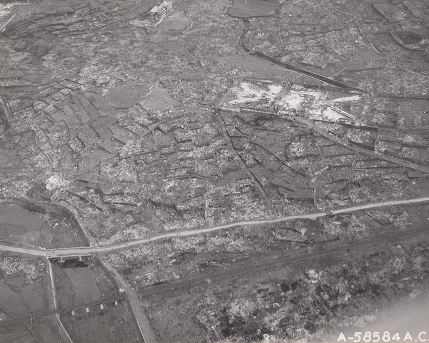 上空から見た駒場町・岡町・橋口町一帯