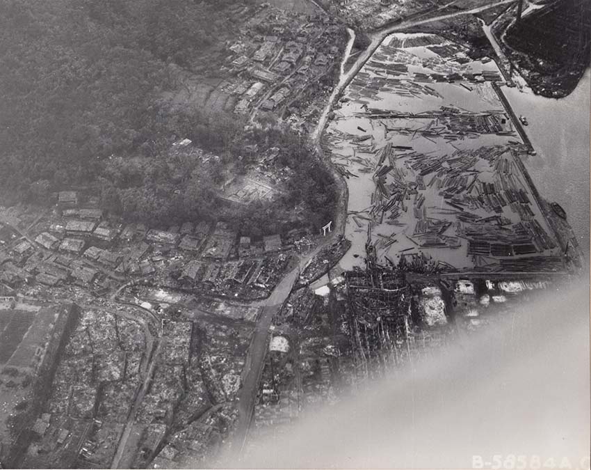 上空から見た淵神社一帯