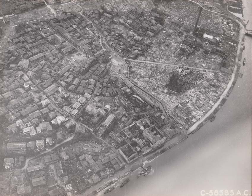 上空から見た旭町・稲佐町一帯