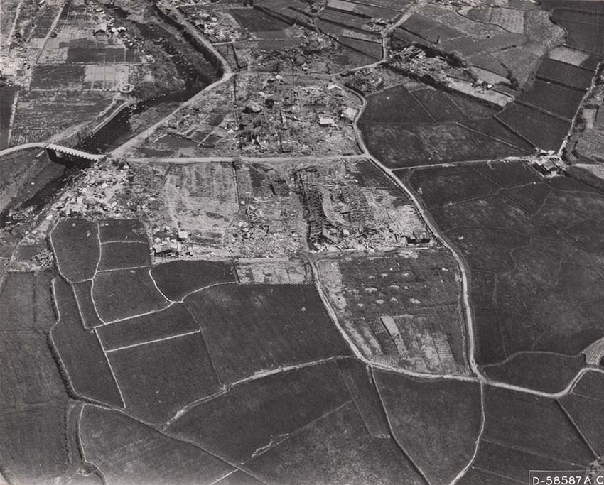 上空から見た本原町一帯