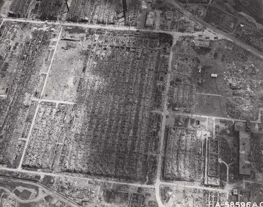 上空から見た三菱長崎兵器製作所大橋工場