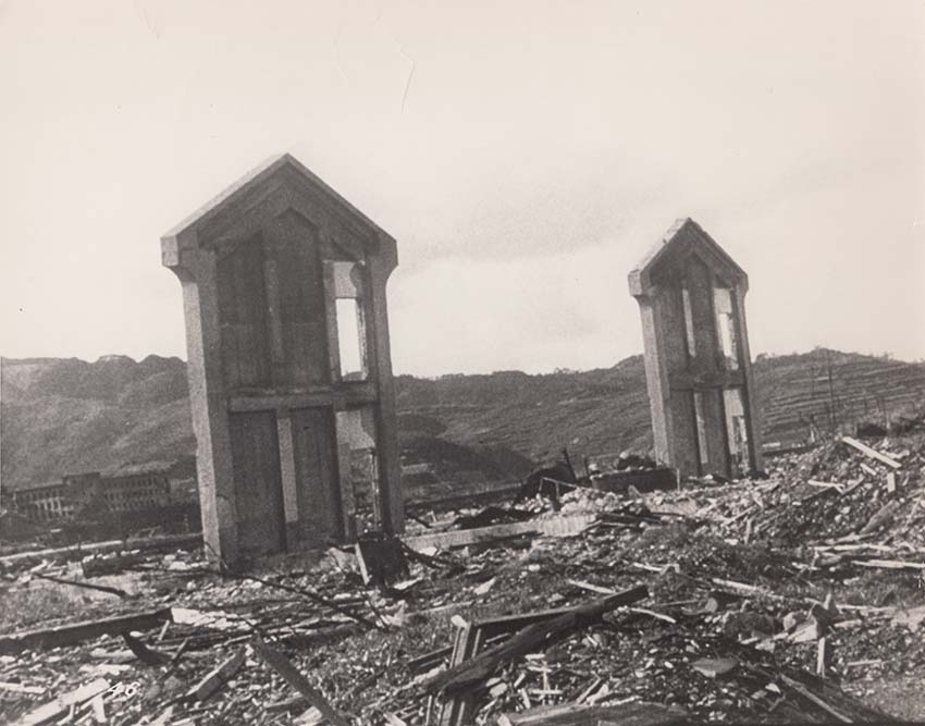 三菱長崎造船所浦上寮の防火壁