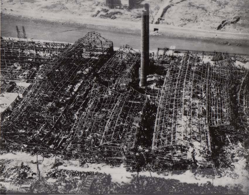 上空から見た三菱長崎製鋼所第2工場